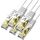 Veetop 1,5m x 5 Stück Lan Kabel Cat 7 Netzwerkkabel Patchkabel für 10 Gigabit Ethernet, Flexibel und Robust mit vergoldetem RJ45. Weiss, Größe: 1.5m x 5 Stück, Farbe: Weiß