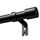 Schwarz Gardinenstange 76-228 cm, 25mm Vorhangstange Ausziehbar Curtain Rod Gardinenstangen für Fenster Outdoor (Schwarz Matt, 76 to 228 cm), Größe: 76 to 228 cm, Farbe: Schwarz (Verbesserte Version)