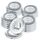 WCIC 16 PCS Gardinenringe Gardinen Ösen Kunststoff Vorhangringe Vorhangösen Schlagösen Ösen Stoffoesen Kunststoffösen 40mm DIY Ringe für Fenstervorhang, Duschvorhang, Umkleideraum Türvorhänge Silber, Größe: 16Pcs, Farbe: Silber