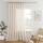 MIULEE Leinen Gardinen 300x245 cm mit Kräuselband Weiss, Größe: H245 x B300 cm (1er Pack), Farbe: Natur