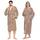 ZOLLNER Bademantel - flauschig und saugstark - Unisex - Grösse S-XXL - aussen aus Polyester und innen aus Baumwoll-Mischgewebe - waschbar - Hotelqualität - Oeko Tex® zertifiziert, 142, Größe: XXL, Farbe: Braun