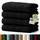 Blumtal Premium Frottier Handtücher Set 4 teilig 100% Baumwolle - Oeko-TEX zertifizierte Badetücher 70x140 cm (4X) - saugstarke Handtücher waschbar 60 °C - Duschhandtuch 70x140 Schwarz, Größe: 4 Badetücher - 70x140 cm, Farbe: 04 Schwarz