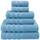 American Soft Linen 100% Türkische Carde Baumwolle 6-teiliges Handtuch-Set, 560 GSM Handtücher für Badezimmer, Superweich, 2 Badetücher, 2 Handtücher, 2 Waschlappen, Hellblau, Größe: 6 Piece Turkish Towel Set, Farbe: Babyblau