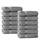 Chakir Turkish Linens 100% Turkish Cotton Luxury Hotel & Spa Washcloth Set (Set of 12, Gray), Größe: Washcloth, Farbe: Grau