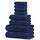 Tens Towels 8er-Set: 2 grosse Badetücher, 2 Handtücher, 4 Waschlappen, 100% Baumwolle, schnell trocknend, Marineblau, Größe: 30 inches x 60 inches, Farbe: Marineblau