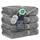 Towel Bazaar Hochwertige türkische Baumwolle, superweiche und saugfähige Handtücher (4-teiliges Badetuch, grau), Größe: Large, Farbe: Grau