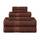 Superior - 6-teilige Kollektion, weiches/saugfähiges Handtuchset, Kunstseide aus Bambus und Baumwolle, kakaofarben, Größe: 6 Piece Towel Set, Farbe: Cocoa