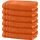 Erwin Müller Duschtuch 6er-Pack Heidelberg 100% Baumwolle orange Grösse 70x140 cm - saugstark, gut trocknend, kompakt, leichte Qualität - ideal für Sport, Strand, Reisen, Größe: Duschtuch 6er - 70x140 cm, Farbe: Orange