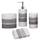 Zahari Home 4-teiliges modernes Badezimmer-Zubehör-Set, moderner Seifenspender, Becher, Zahnbürstenhalter und Seifenhalter, luxuriös, zeitgenössisch, einzigartiges Design, luxuriöses Bad-Set, Größe: 4 piece set, Farbe: Modern Line