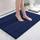 Grandaily Chenille Gestreifter Badteppich Matte, Extra Dick Und Saugfähige Badteppiche, Rutschfester Weicher Plüsch Shaggy Badteppich, Maschinenwäsche, Trocken, Badematten für Wanne, 24x36, Navy, Größe: 61 x 91 cm (Rechteckig), Farbe: Marineblau