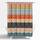Lush Decor Bohemian-Streifen-Duschvorhang, 183 x 183 cm (B x L), Türkis und Orange, Bezauberndes und auffälliges buntes Design, perfekt für Boho-Badezimmer-Dekor, Farbe: Türkis und Orange