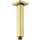 Duscharm mit Flansch, gebürstet, goldfarben, 15,2 cm, gerade, Edelstahl-Oberseite, Regenduschkopf-Verlängerungsrohr, quadratisch geformt, Stil: Moderne, Farbe: Mattes Schwarz