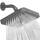 SparkPod Fixed Shower Head - High Pressure Rain - Luxury Modern Look - Easy Tool Free Installation - The Perfect Adjustable Replacement (Charcoal Grey, 15cm Square), Stil: 15 cm, quadratisch, Farbe: 7. Titan, Anthrazit, 15 Cm, Quadratisch
