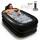 Nevife Aufblasbare Badewanne für Damen und Herren – Geräumig & tief zum Entspannen – Faltbare Spa-Wanne mit Handpumpe – Für Zuhause, Terrasse & Mietwohnungen – Dunkelgrau 160x90cm, Farbe: Weiß