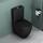 Mai & Mai Stand-WC 179T aus Keramik spülrandloses-WC matt schwarz 36x63x82cm bodenstehende-Toilette inkl.Spülkasten, Farbe: Matt Schwarz|s179t