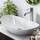 EMKE Waschbecken Aufsatzwaschbecken Oval-Hängewaschbecken für Badezimmer Gäste WC 62 × 36 × 15 cm Waschschale Waschtisch Weiss, Größe: 62 x 36 x 15 cm, Farbe: Weiß A05