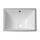 Sarlai Waschbeckenunterbau – 47 cm, reinweiss, rechteckig, Unterbauspüle, Porzellan, Keramik, Waschtisch, Waschbecken, Größe: 18.5"x13.5", Farbe: Weiss/Opulenter Garten