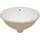 Sarlai Ovales Waschbecken, Unterbau, 45,7 x 38,1 cm, weisse Keramik, modernes Kunstbecken, 41,3 x 33,7 x 14 cm, mit Überlauf, Größe: 18"x15", Farbe: Weiss/Opulenter Garten