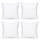 Acanva Kisseneinsätze Dekorativer, weich, hypoallergen, Polyester, quadratisch, Euro-Kissenfüller, Weiss, 4 Count (Pack of 1), 4, Größe: 4 Count (Pack of 1), Farbe: Weiß
