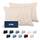 Kissenbezug 50x80 Beige 2er Set Mikrofaser Oeko-TEX Zertifiziert Dreamzie - Kopfkissenbezug 50x80 Weich, Größe: 50 x 80 cm, Farbe: Beige