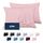 Kissenbezug 50x75 Rosa 2er Set Mikrofaser Oeko-TEX Zertifiziert Dreamzie - Kopfkissenbezug 50x75 Weich, Größe: 50 x 75 cm, Farbe: Rosa