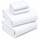 RUVANTI Bettlaken aus 100% Baumwolle, kühlendes Perkal-Bettlaken für King-Size-Bett, atmungsaktiv und langlebig, Kingsize-Bettlaken-Set, 40,6 cm Tiefe Taschen, Briliant White, 4-teilig, Größe: Twin, Farbe: Briliant White