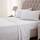 SLEEP ZONE Gestreiftes kühlendes Queen-Bettlaken-Set – Spannbettlaken und Kissenbezüge-Sets 4-teilig – superweiches gestreiftes Bettlaken, pflegeleicht, tiefe Tasche (weiss, Queensize), Größe: Queen, Farbe: Weiß