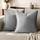 GIGIZAZA, dekorative Kissenbezüge aus Samt, für Sofa, Bett, 2 Stück, dunkelgrau, Größe: 20" x 20" (Pack of 2), Farbe: Dunkelgrau