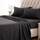SLEEP ZONE Gestreiftes Kühllaken-Set für King-Size-Betten – Spannbetttuch und Kissenbezüge, 4-teilig, superweich, gestreift, pflegeleicht, tiefe Taschen (Schwarz, King-Size), Größe: Deep Pocket - King, Farbe: Streifen – Schwarz