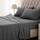SLEEP ZONE Gestreiftes kühlendes Queen-Bettlaken-Set – Spannbettlaken und Kissenbezüge-Sets 4-teilig – superweiches gestreiftes Bettlaken, pflegeleicht, Tiefe Tasche (Grau, Queensize), Größe: Deep Pocket - Queen, Farbe: Streifen – Grau