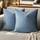GIGIZAZA, dekorative Kissenbezüge, 61 x 61 cm, 2-er-Set, Samt, Boho, graublau, quadratisch, für Couch, für Sofakissen, Größe: 61 x 61 cm, 2 Stück, Farbe: Steinblau