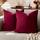 GIGIZAZA Dekorative Kissenbezüge 40,6 x 40,6 cm, Set mit 2 weinroten quadratischen Couch-Kissenbezügen, Samt, Sofa, Boho-Kissen, Größe: 16" x 16" (Pack of 2), Farbe: Weinrot