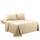 Sfoothome Bettwäsche-Set, Bettbezug für Hotelbetten, 4-teilig, extra Tiefe Taschen, 1800er-Serie, Knitter- und lichtbeständig, Bettlaken (voll, beige), Größe: Full, Farbe: Beige, 4 Stück.