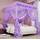 Mengersi Vorhang mit 4 Ecken, Baldachin, Moskitonetz, Bettvorhänge, Schlafzimmer-Dekoration (lila), Größe: H30.5 x B20.3 cm (1er Pack), Farbe: Violett