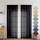 Aiyufeng Schwarze transparente Vorhänge, 183 cm, Größe: H182.9 x B101.6 cm (2er Pack), Farbe: Schwarze Textur