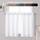 Chyhomenyc Lichtfilternde, kurze Vorhänge, 114 cm Länge, kleine Küchenfenstervorhänge über Spüle, Halbfenster, Café-Vorhang für Badezimmer, Kellerschrank, Camper, 2 Paneele, je 76,2 cm B x 114,4 cm, Größe: H114.3 x B76.2 cm (2er Pack), Farbe: Reines Weiß