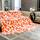 HSEEC Orange Decken und Überwürfe Queen-Size-Grösse, weiche Fleecedecke, Überwurf, gemütliche Decke für Bettüberwurf, 228,6 x 228,6 cm, Größe: 90x90INCH(230 x 230 cm), Farbe: Orange/Abendrot im Zickzackmuster (Sunset Chevron)
