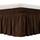 MEILA Bettrock mit drei Stoffseiten, elastisch, um Staub gerüscht, einfarbig, einfaches An- und Ausziehen, 40,6 cm, massgeschneidert, Schokolade, Queen/King Size, Größe: queen-16 drop/king-16 drop, Farbe: Braun