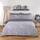 DREAMSCENE Bettwäsche-Set Galaxy Stars Bettbezug mit Kissenbezug, wendbar, Anthrazit, Silbergrau, Doppelbett, Größe: Full, Farbe: Silver Grey Charcoal Stars