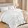 Andency Weisses Queen-Bettwäsche-Set (228 x 228 cm), 3-teiliges Bettwäsche-Set mit Quetschfalten für Queensize-Bett, weiche, leichte, Flauschige Daunen-Alternative, Ganzjahres-Bettwäsche-Set, Größe: Queen, Farbe: Weiß