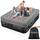 Lewondr Luftbett 2 Personen mit Eingebauter Pumpe, 203x152x46CM Komfort Aufblasbare Matratze, 3 Min Luftmatratze Selbstaufblasend Luftbett für Camping Haus Gäste Reisen(300kg MAX), Grau, Größe: 203x152x46CM, Farbe: Grau