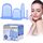 DazSpirit Silikon Vacuum Cups Set, 4 Stück – Cellulite & Anti-Aging Massagegeräte für Gesicht und Körper (Blau), Farbe: Blau