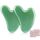 Jade Gua Sha Steine Herzform 2er-Set Gruen – Naturstein Massage-Tool fuer Gesicht, Augen und Hals, mit Tasche, Farbe: Grün 2 Pcs