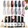 Modelones UV Gel Nagellack Glitzer Set 6 Farben à 7 ml – Rosa Rot Silber Reflective Glitter DIY, Farbe: Rot Rosa Silber Glitzer