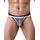 ohyeahlady Herren String Tanga Netz Slip Sexy Unterwäsche Grosse Grössen Dessous Mesh Unterhose Transparent Thong T-Back Unterhosen Elastizität G-String Low Rise Höschen Atmungsaktive Schwarz, Größe: S, Farbe: Weiß
