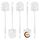 Rival 5er Set WC-Rundbürste Smart Line mit PP-Borsten – Toilettenbürste mit ergonomischem Griff – Klobürste für schnelle & gründliche Reinigung – WC Bürsten, Größe: 5er Set, Farbe: Weiß
