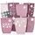 Adventskalender Tüten zum Befüllen 2025, Weihnachtskalender Papiertüten zum Selber Basteln, rosa Stil, 24 XXL Geschenktüten für Kinder frauen mädchen,Wiederverwendbar, Farbe: Rosa