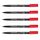 STAEDTLER Folienstift Lumocolor permanent, wisch- und wasserfest auf fast allen Flächen, nachfüllbar, lange Lebensdauer (Superfein (ca. 0,4 mm), rot, 5 Stück), Stil: Superfein (ca. 0,4 mm), Größe: 5 Stück (1er Pack), Farbe: Rot