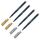 Faber-Castell 205073 - Metallics Marker mit Faserspitze, 4 Stück, für viele Oberflächen geeignet, Metalliceffekt in gold und silber, Stil: Metallics, Größe: 1 Stück (4er Pack), Farbe: Gold/Silber
