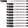 STABILO - Folienstift - OHPen universal - wasserlöslich fein - 10er Pack - schwarz, Größe: 1 stück (10er Pack), Farbe: schwarz